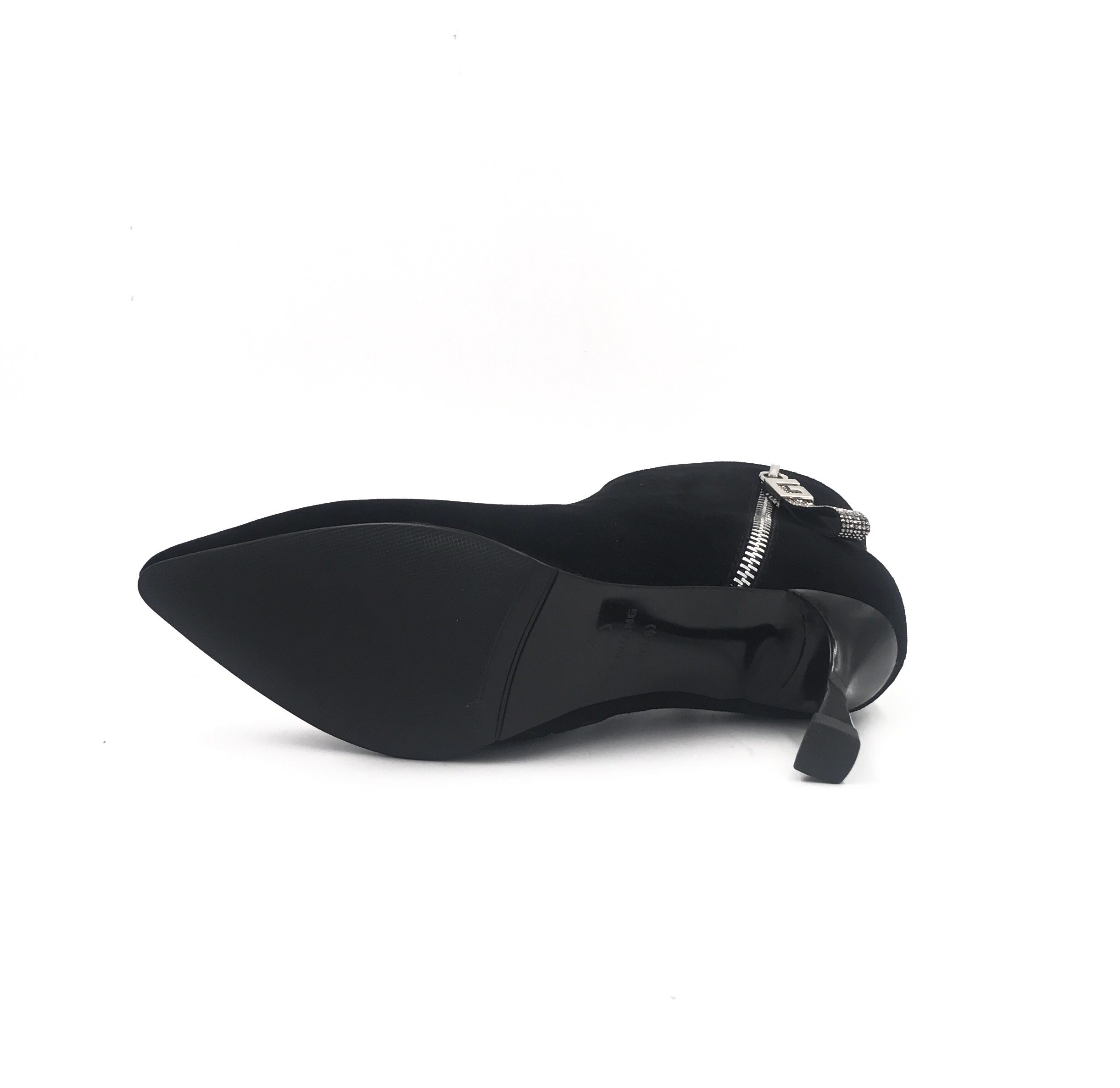 菱光2020冬季新款羊绒尖头简约百搭高跟优雅时装靴