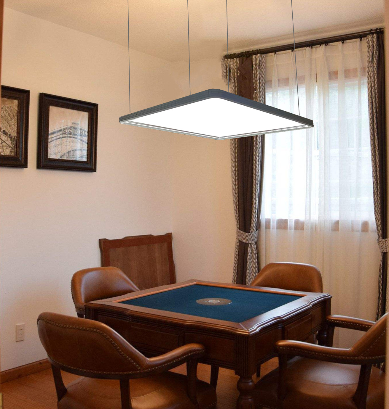 麻将桌专用吊灯棋牌室会所麻将机麻将桌房升降调节高亮led无影灯