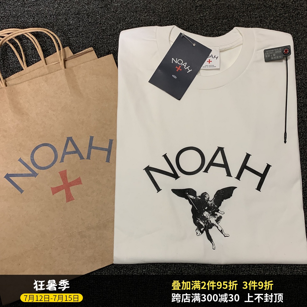 NOAH NYC CORE天使之城翅膀LOGO街头欧美潮牌男女同款休闲短袖T恤