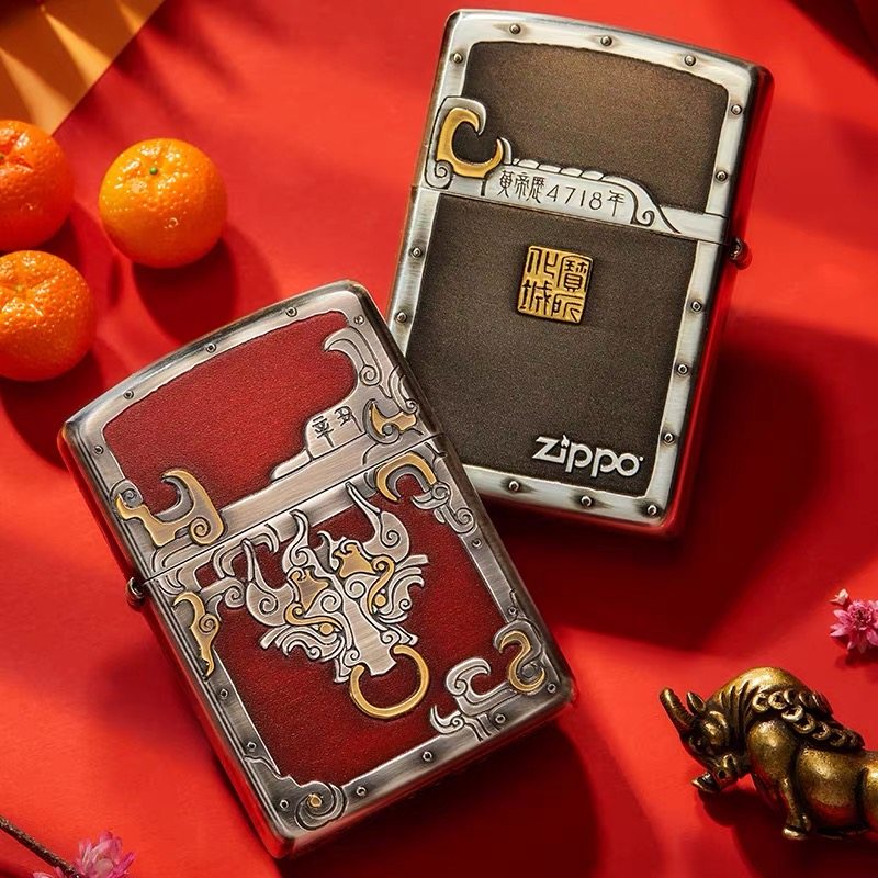 打火机zippo正版生肖麒麟2021牛转乾坤收藏限量zippo