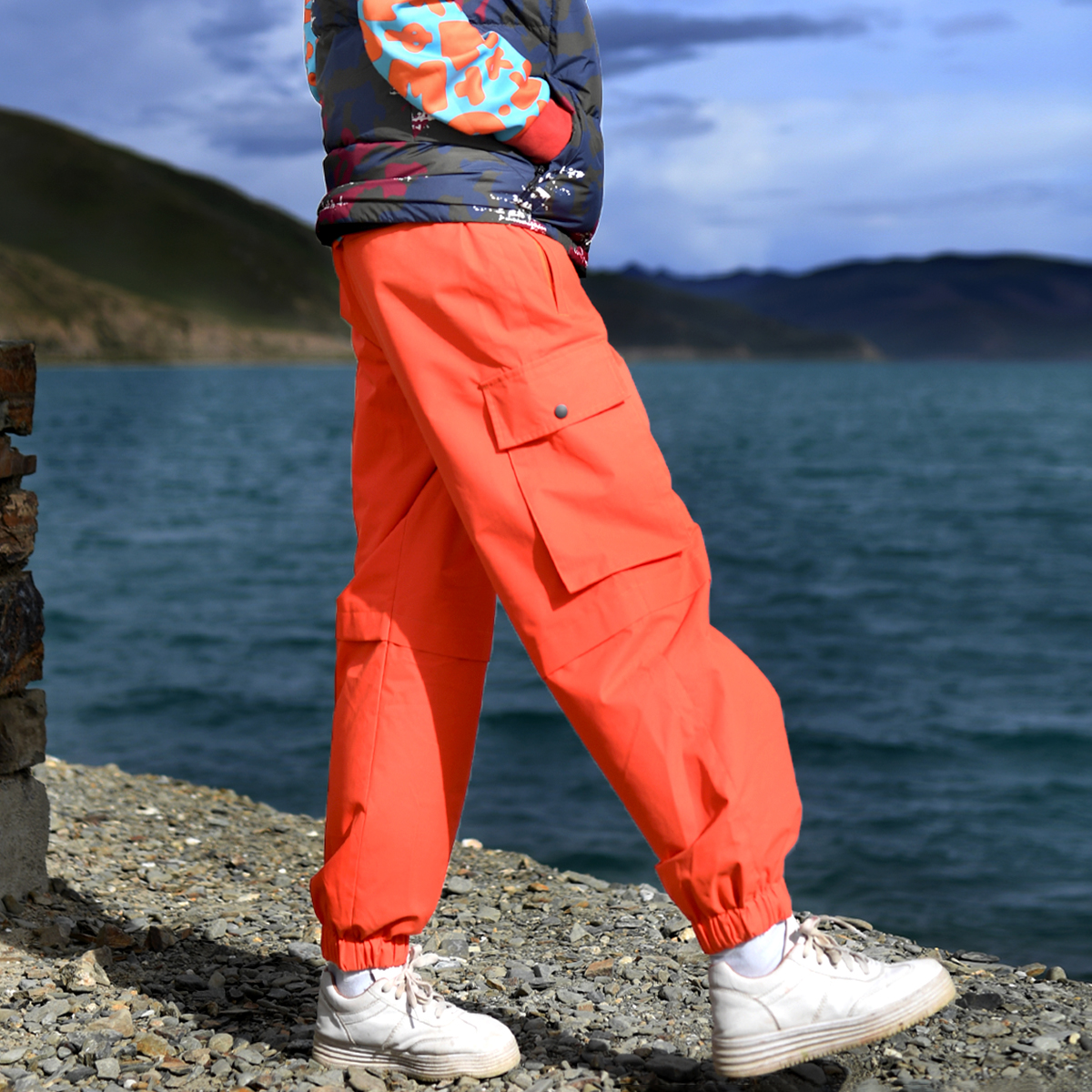 卓尼维斯户外自制徒步潮牌休闲防风防水宽松耐磨登山裤冲锋裤男女