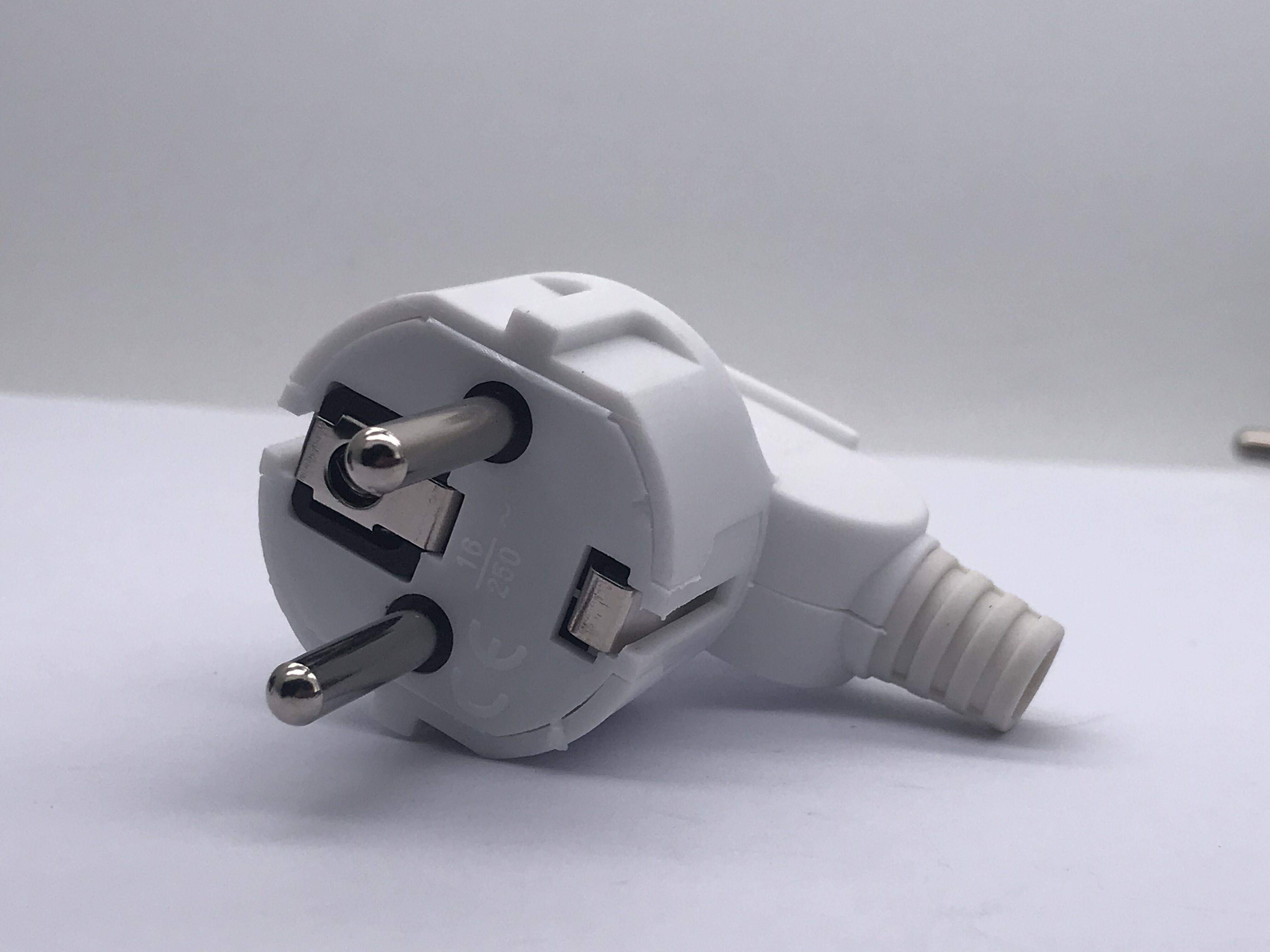 接线欧规德标弯头可拆插头适用于德国德国法法国转换插头