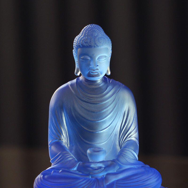 药师佛像琉璃摆件居家佛堂寺庙供奉琉璃光如来摆件