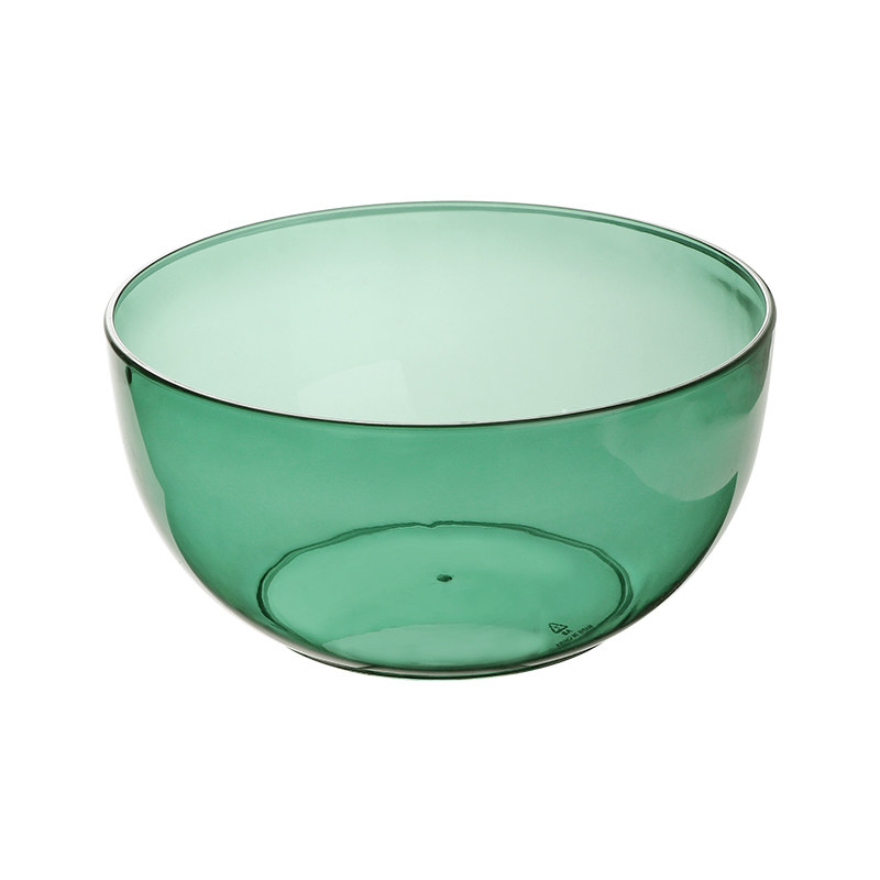 优思居三色透明蔬菜水果沙拉大号客厅水果果盘圆形碗