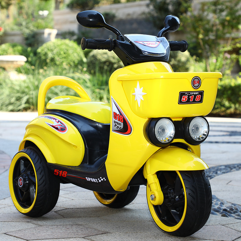 儿童电动摩托车2-6岁男女小孩带遥控玩具可坐人宝宝三轮车充电瓶