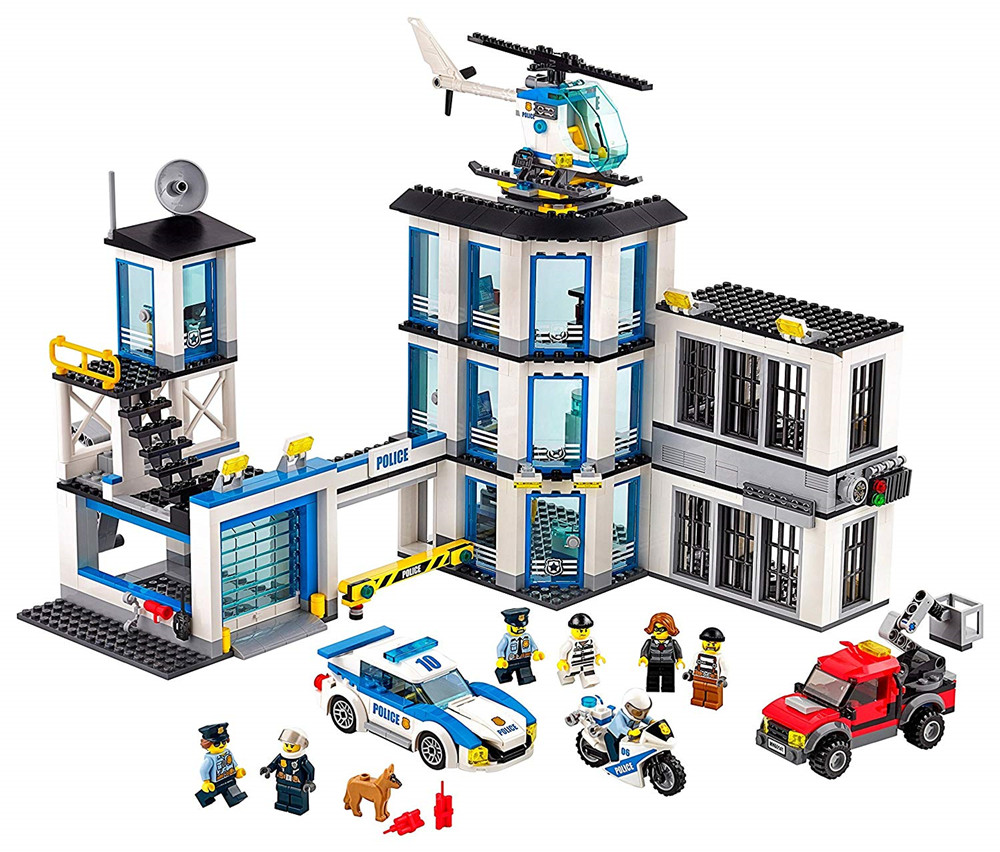 lego乐高60141城市警察总局city积木玩具适用建构