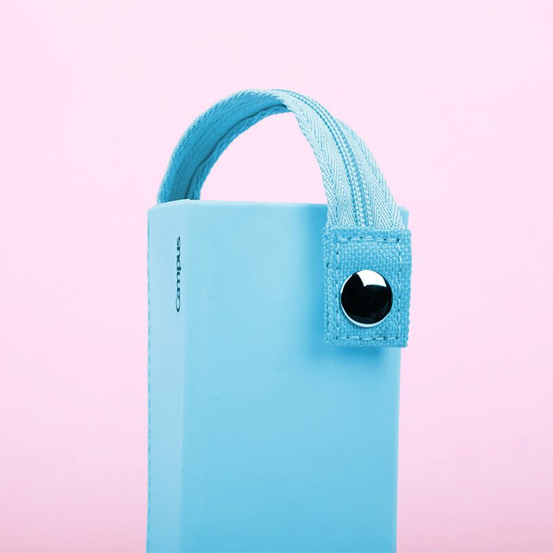 日本kokuyo国誉硅胶对开笔袋日式可爱可爱兔兔子笔袋