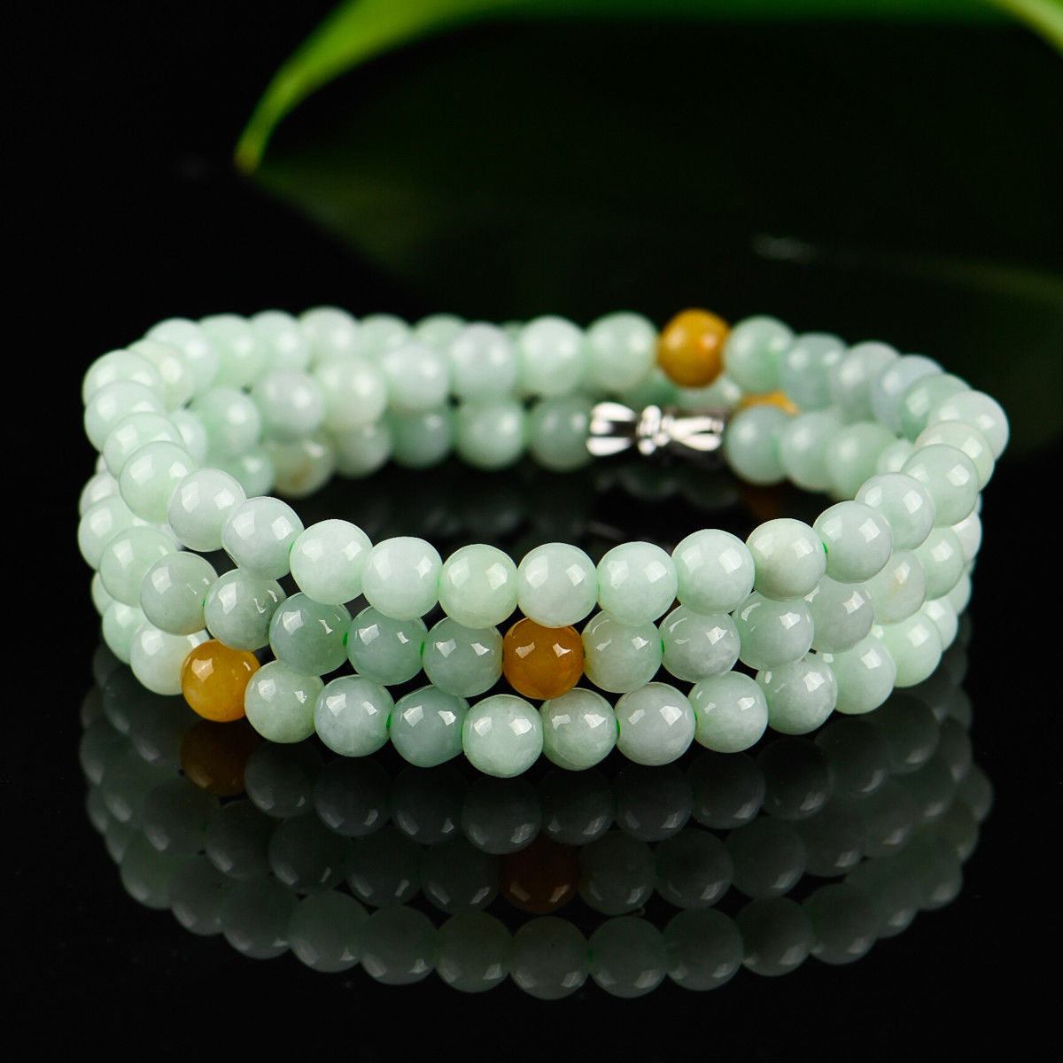 天然缅甸翡翠项链吊坠冰糯种玉珠观音玉佛挂件绳手链手串玉石圆珠