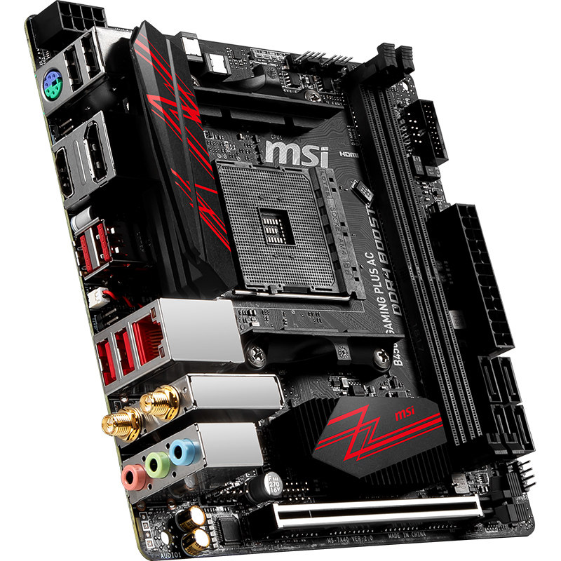 msi/微星 b450i gaming plus ac电脑游戏迷你itx主板amd锐龙cpu