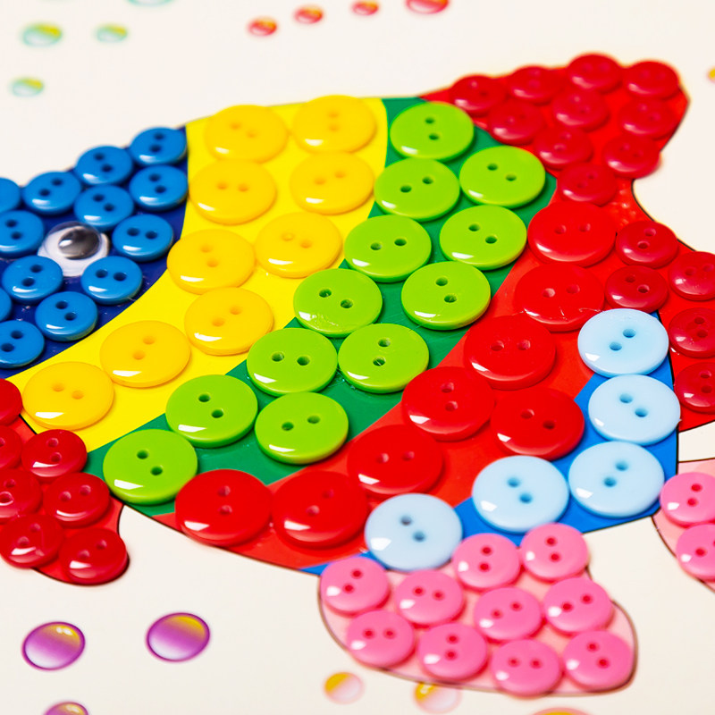纽扣粘贴贴画儿童手工手工制制作材料幼儿园小学生手工创意粘贴类