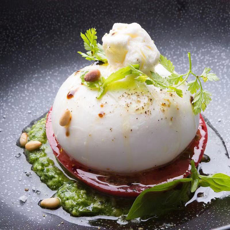 奶酪意式布拉塔柏札莱布布拉爆浆芝士包子乳酪再制奶酪