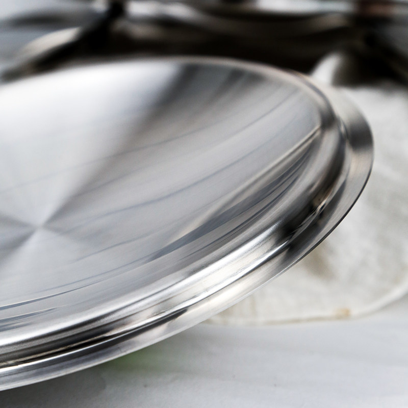 靓丽多彩304不锈钢盖子下沉式锅盖钢盖奶锅汤锅煎盖16/20/24/28cm