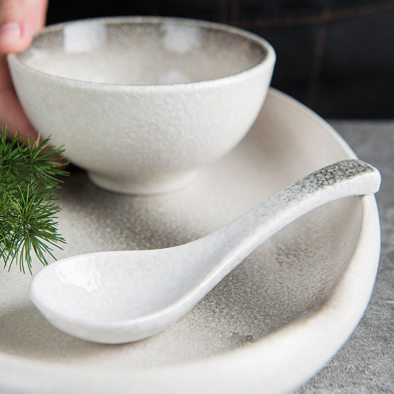 小勺子创意可爱陶瓷 日式瓢羹把家用喝汤大号汤匙中式餐厅饭店调