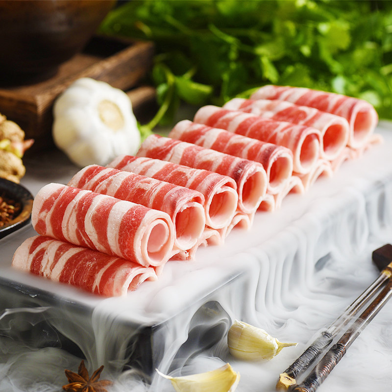 诚烩佳品 火锅食材新西兰进口臻品羊肩方肥羊卷羊肉卷 200g