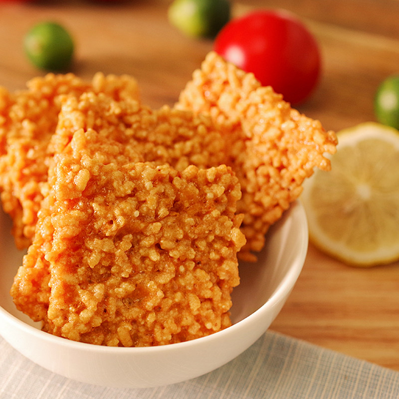 水军锅巴蛋黄海鲜糯米锅巴138g*2包休闲零食品网红膨化休闲小吃