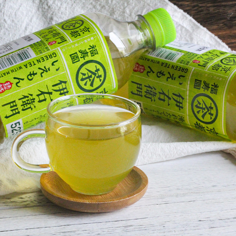 日本进口三得利京都福寿园绿茶伊右卫门茶饮料525ml茶饮料