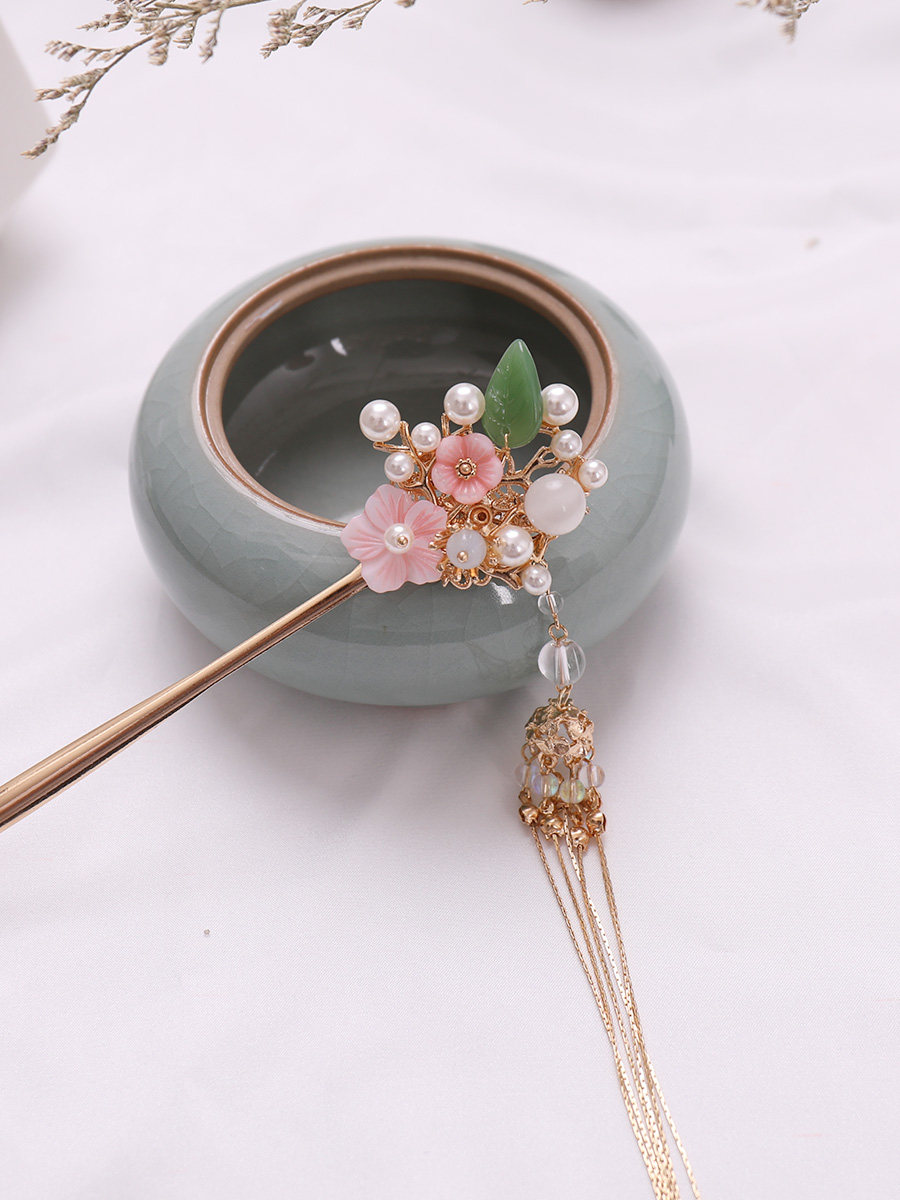 二十四节气发簪女超仙古风盘发古代发饰步摇一套百搭汉服簪子套簪