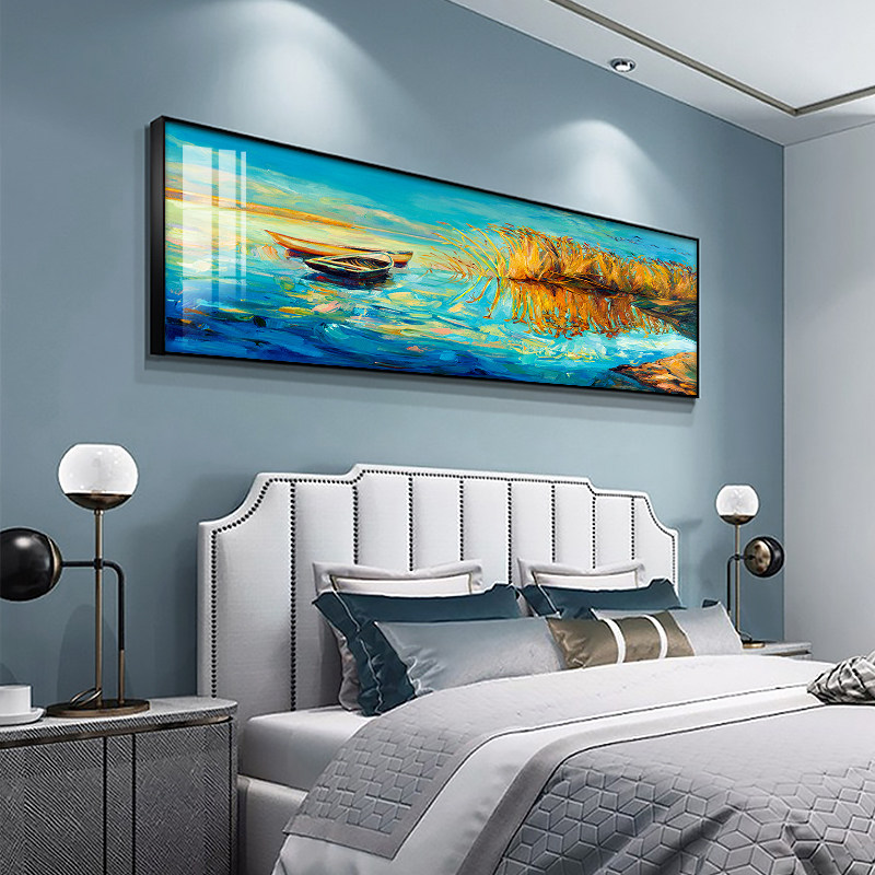 梵高装饰画名人世界名画星空丰收油画床头卧室背景墙现代装饰画