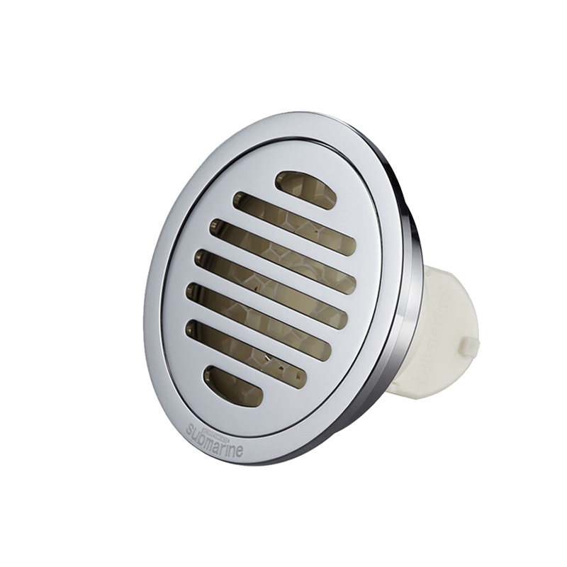 潜水艇正品全铜防臭圆形地漏10cm面板ty5010厨卫地漏