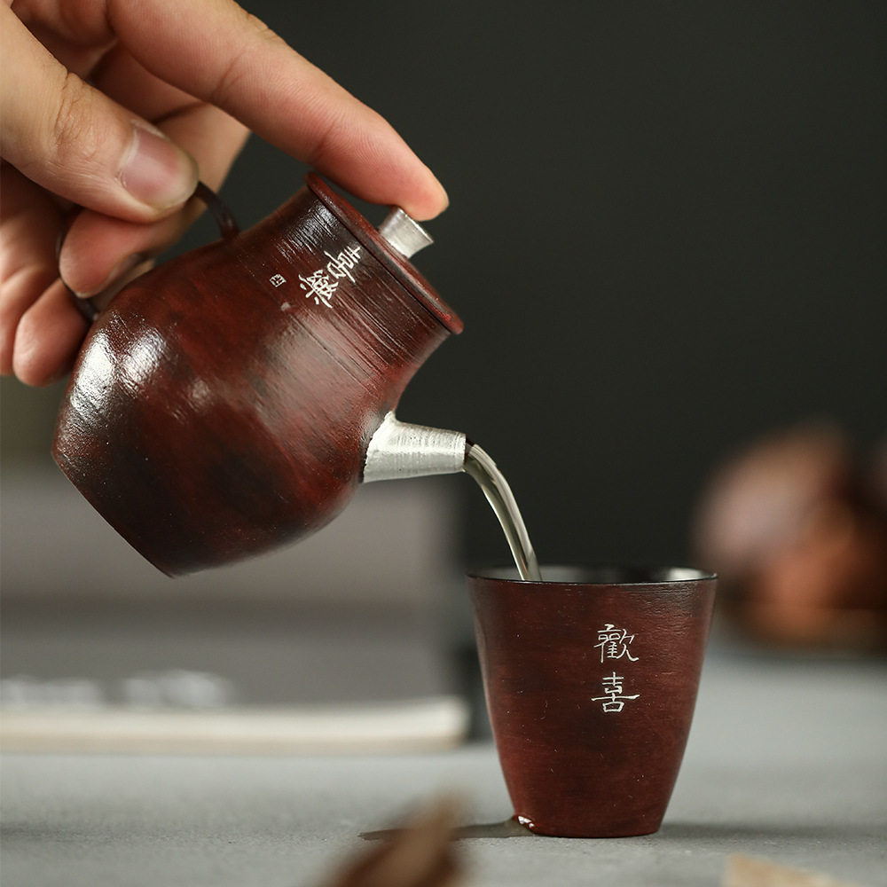 茶壶故宫红老泥料功夫功夫茶茶具喜乐文人器宝瓶茶壶