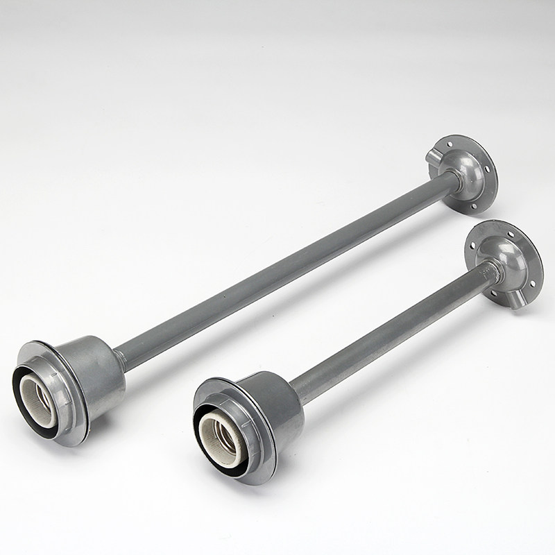 弯管螺口灯杆工矿灯灯座灯头 100cm吊杆100cm吊链50cm安装配件