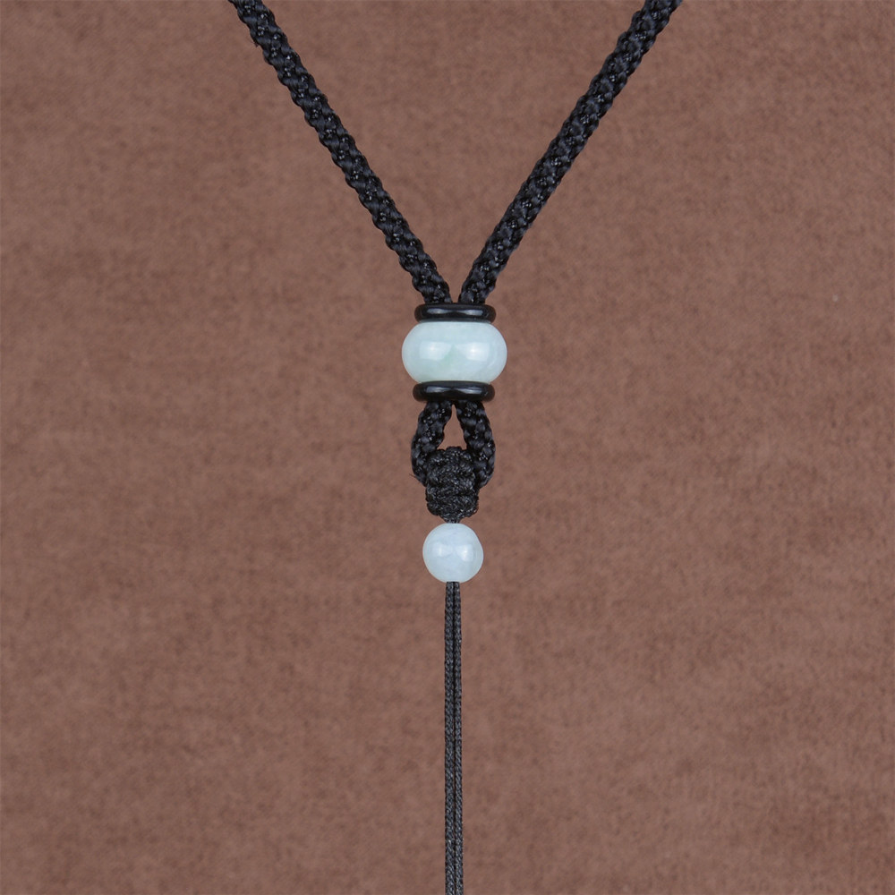 可调调节天然翡翠手工编织吊坠挂绳玉石玉佩挂件绳