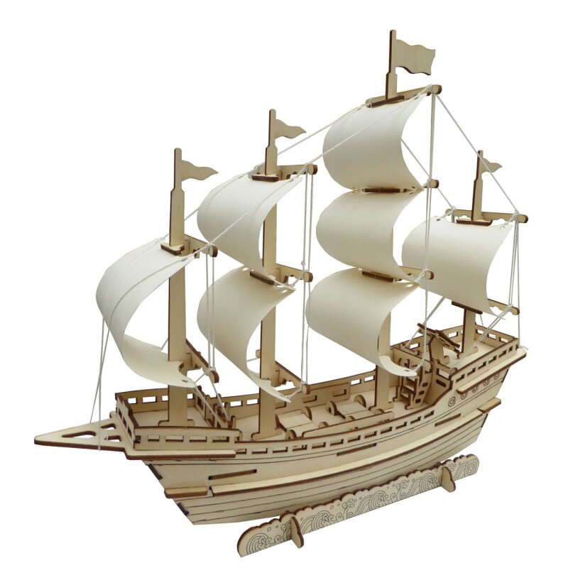 木质仿真帆船模型手工diy成人制作游轮轮船船舶