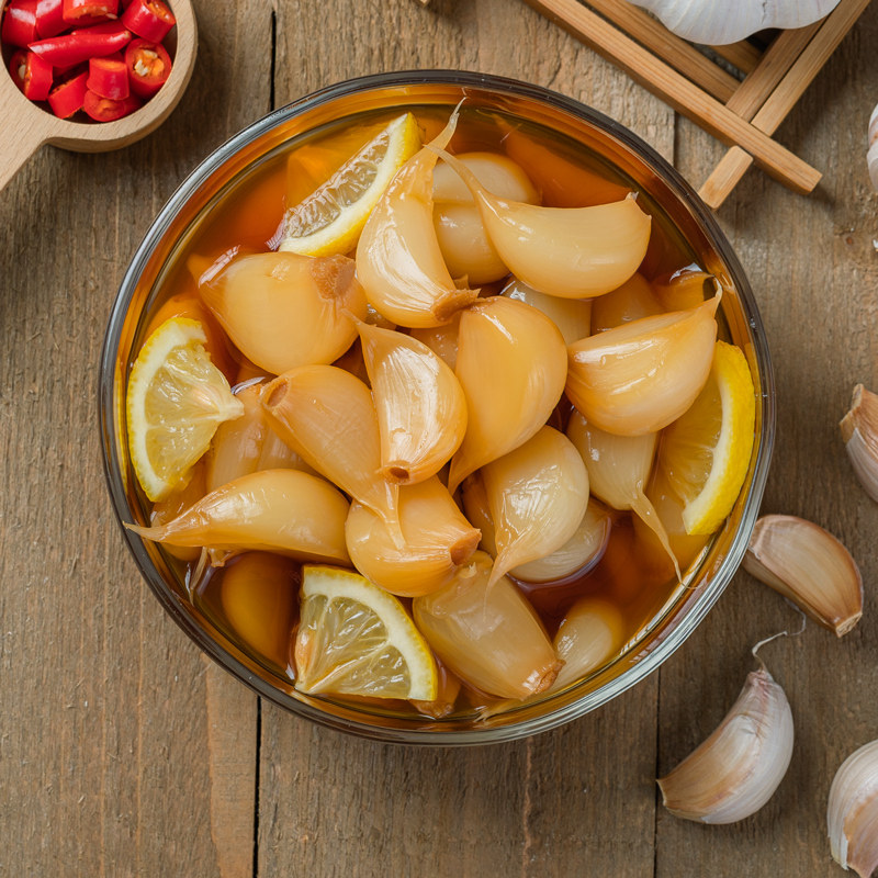 一米柠檬蒜瓣正宗糖醋蒜糖蒜醋泡大蒜头醋泡腌制