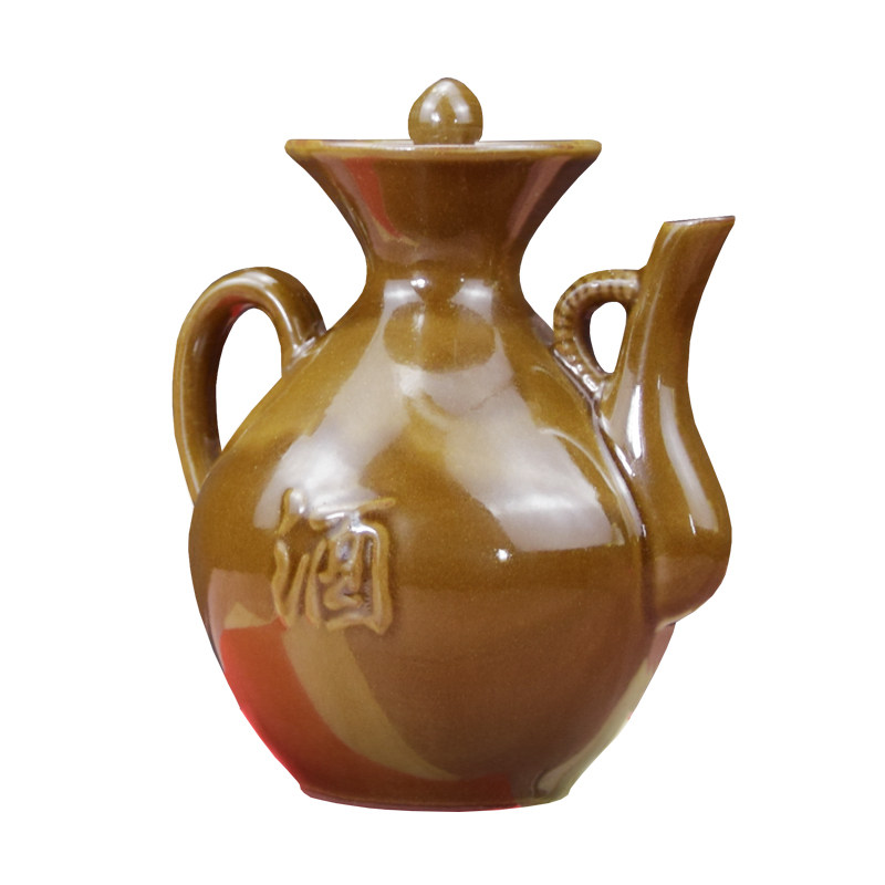 仿古小酒壶酒坛子陶瓷四川土陶空酒瓶子一斤装密封古典中式酒罐子