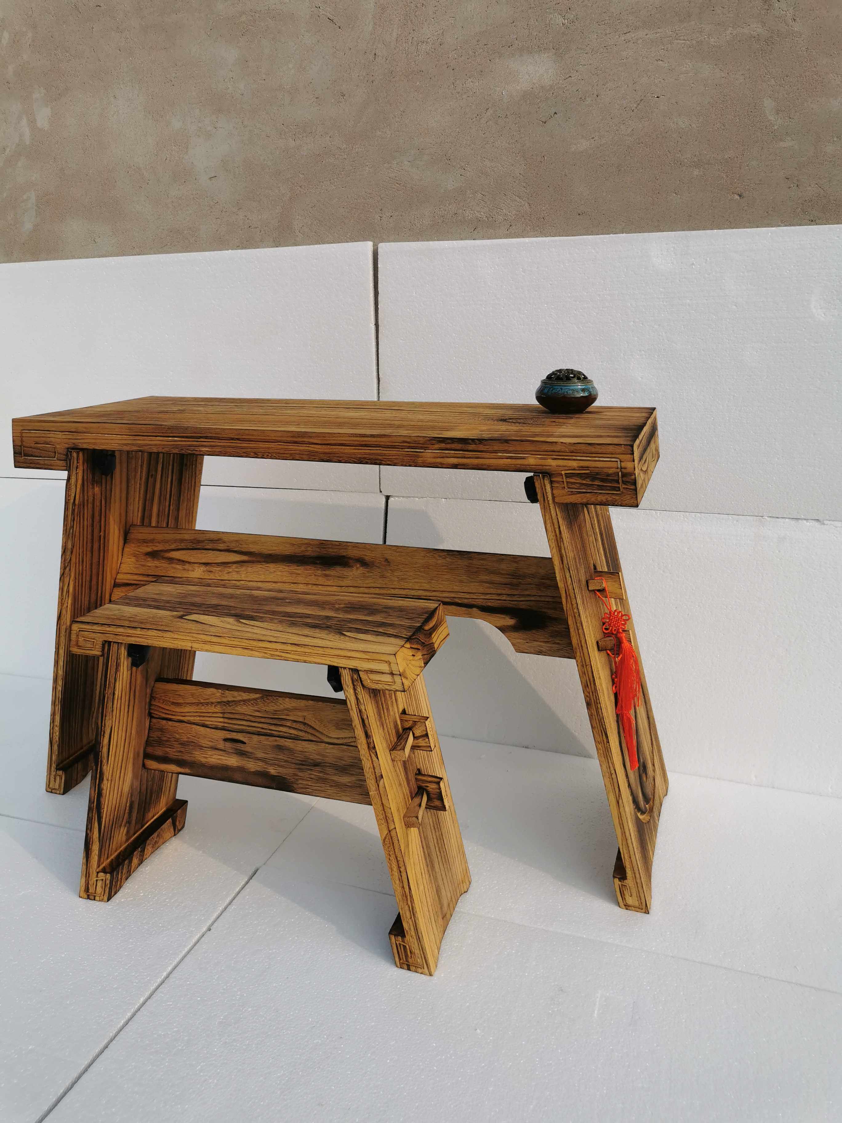 冲量款兰考当地特产泡桐实木材料古琴桌凳可拆卸桌凳共鸣箱桌凳