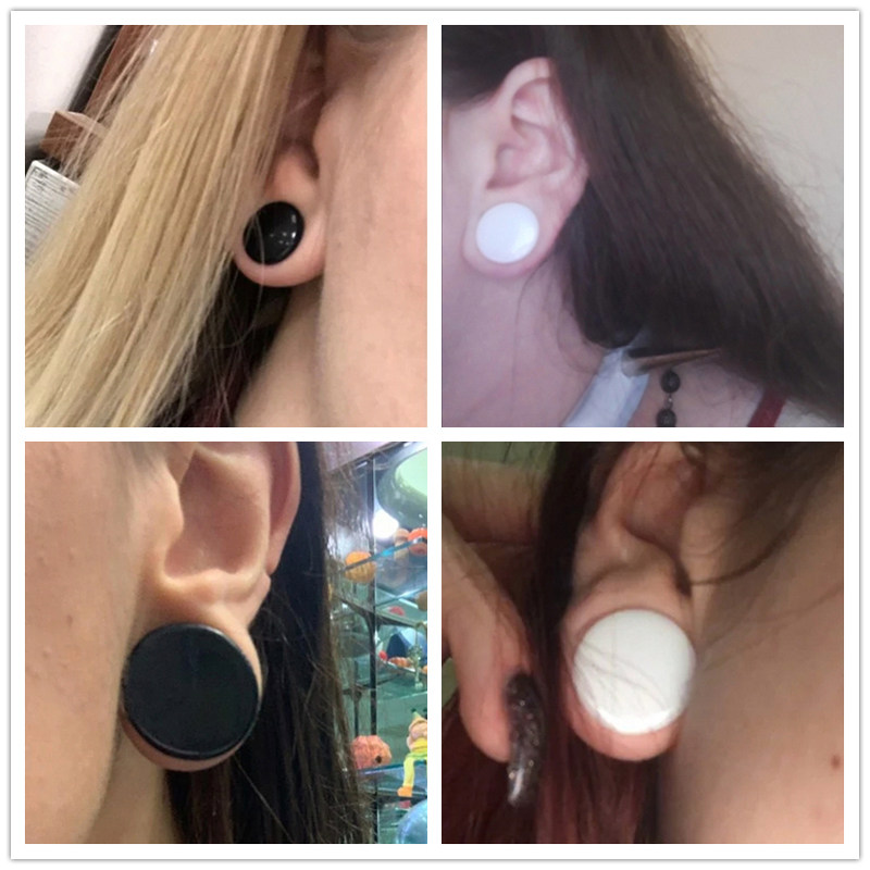 亚克力耳扩饰品男女平面腰鼓耳廓耳洞扩大穿刺耳钉