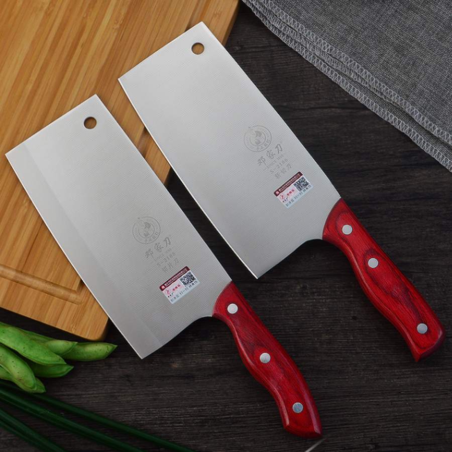 邓孝文d614高碳钢热锻菜刀家用厨房爽利切片中式菜刀