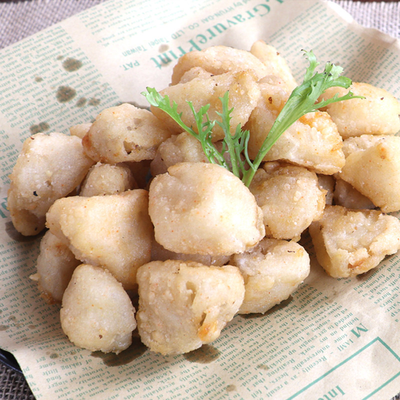 三统万福盐酥杏鲍菇1kg冷冻鸡块小吃炸蘑菇油炸杏鲍菇半成品