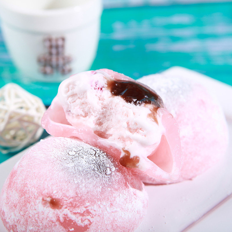 皮阿糯米冰淇淋皮阿诺樱花樱花草草莓皮啊糯雪团子冰淇淋