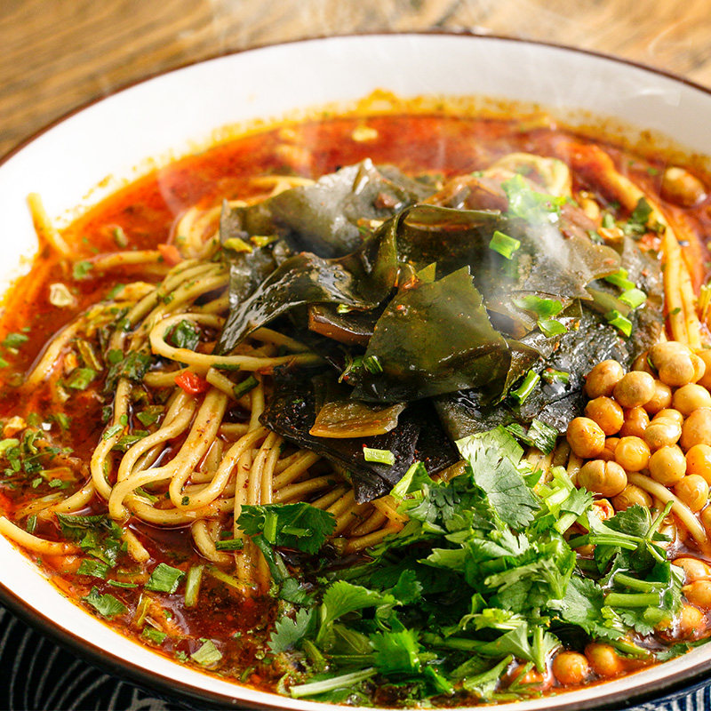 份带碱水速食牛油早餐特色调料1人海带襄阳面条