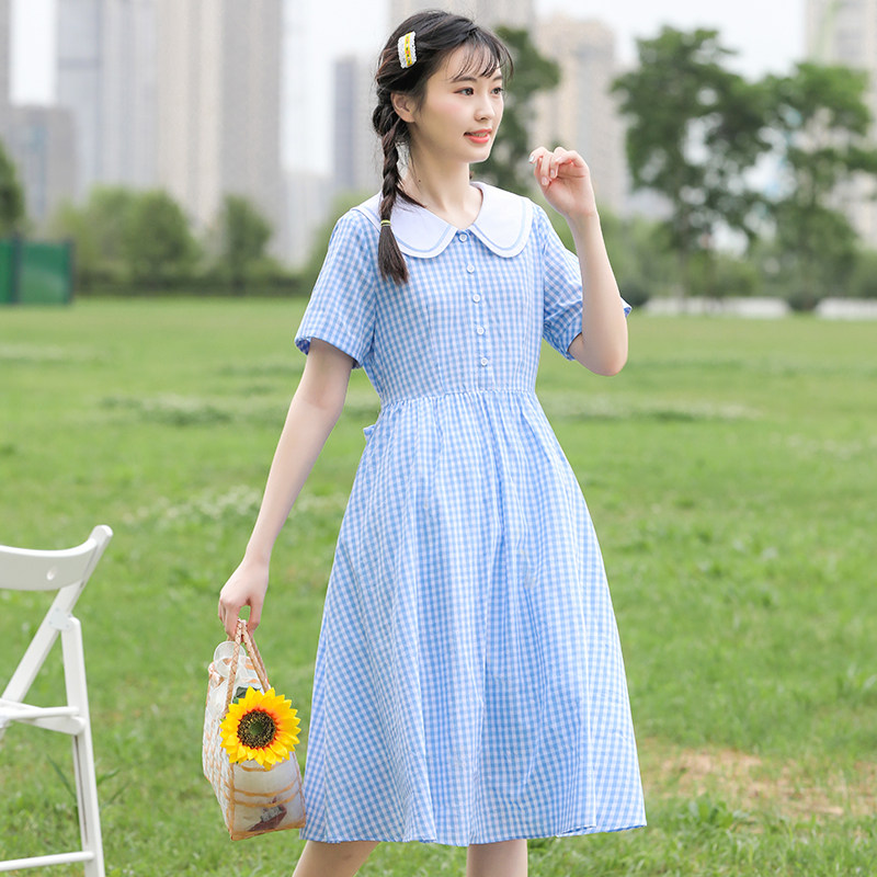 青少中学生裙子长裙12岁连衣裙过膝初中青少年高中连衣裙