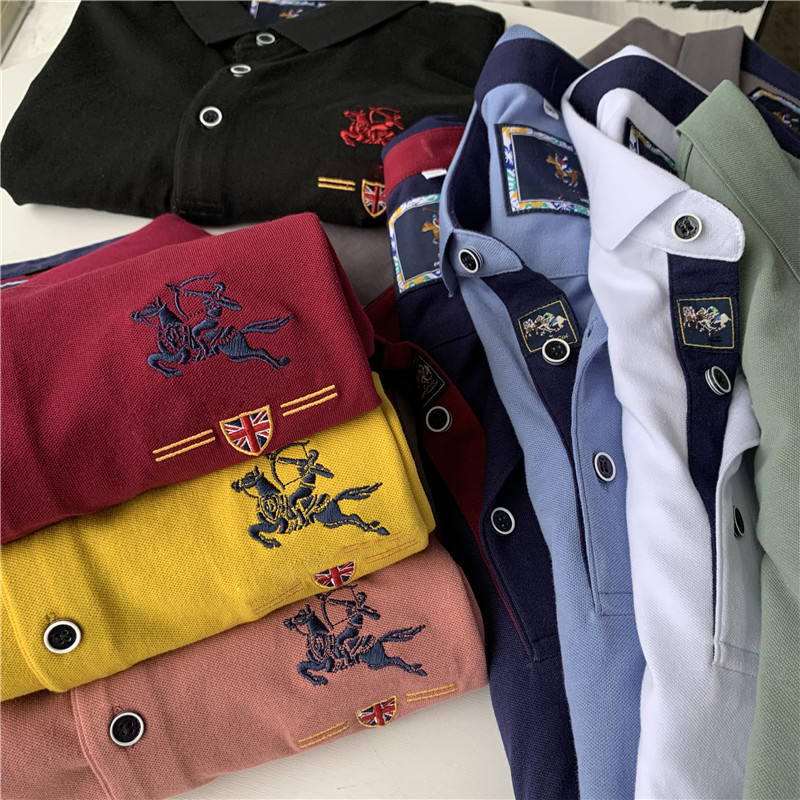 线下人气王！重工立体刺绣+贴布门襟！夏季通勤商务时尚POLO衫男