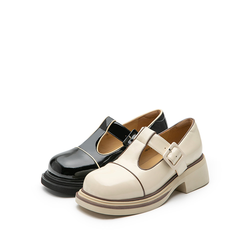 millie妙丽2022秋季新款牛皮学院玛丽珍女单5901ycm2单鞋