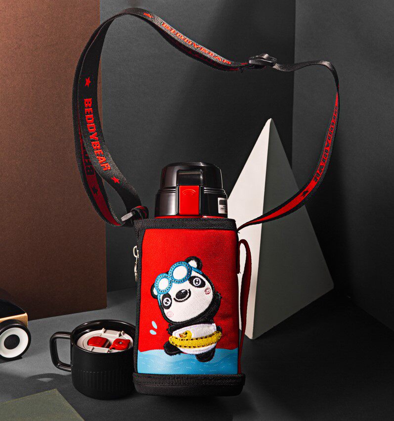 杯具熊儿童保温杯吸管踏浪熊猫幼儿园不锈钢男女小学保温杯