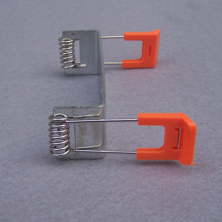 铁制镀锌加宽u型卡子蝴蝶弹簧卡过道灯筒灯明装改暗装灯具配件