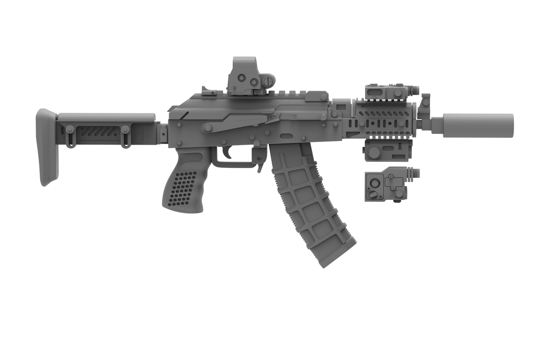 巴爷工作室18ak系列武器适配暗源特种375寸毛子兵人专区