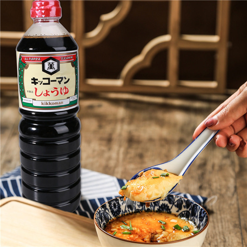 日本原装进口万字浓口酱油1l龟甲万拌饭寿司刺身酱油