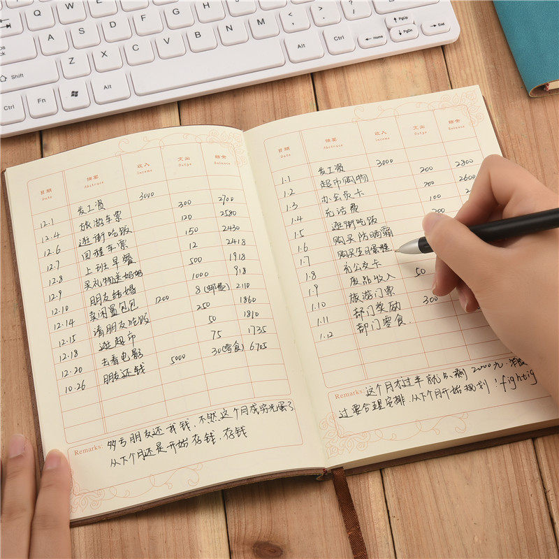 韩国可爱懒人多功能账本现金日记帐本财务明细账收支手账本下载app