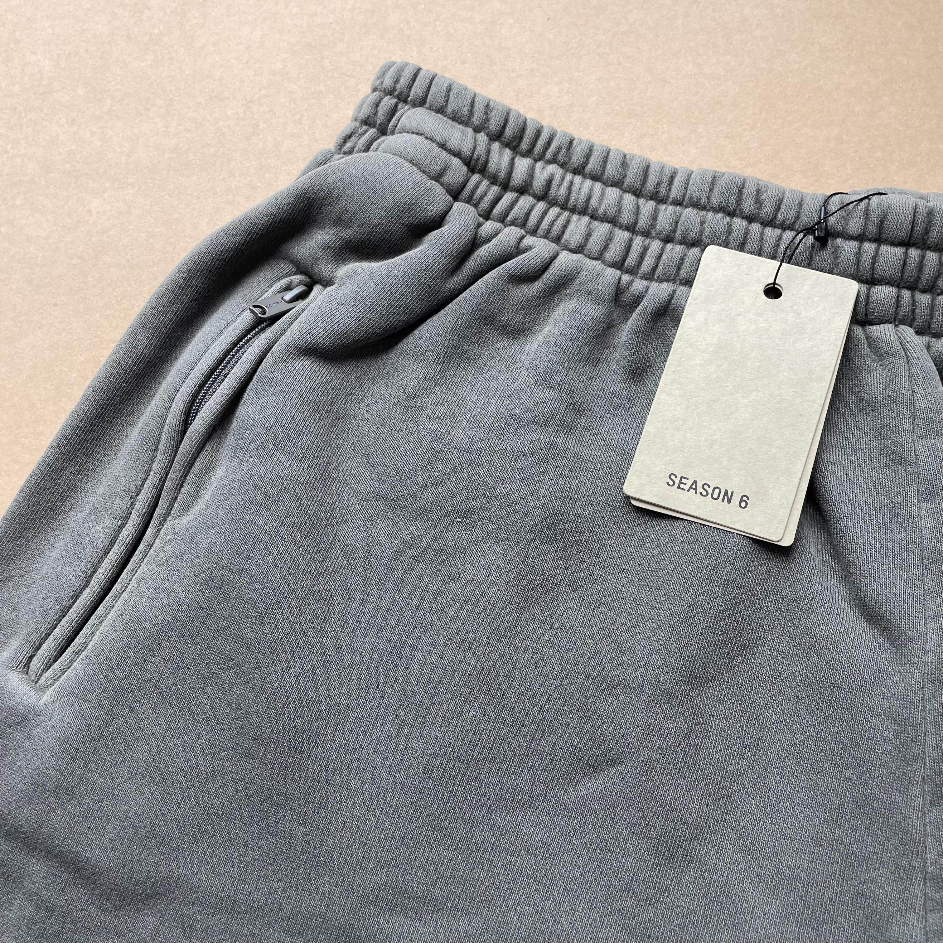 yeezyseason6侃爷椰子经典高街宽松水洗做旧休闲短裤休闲裤