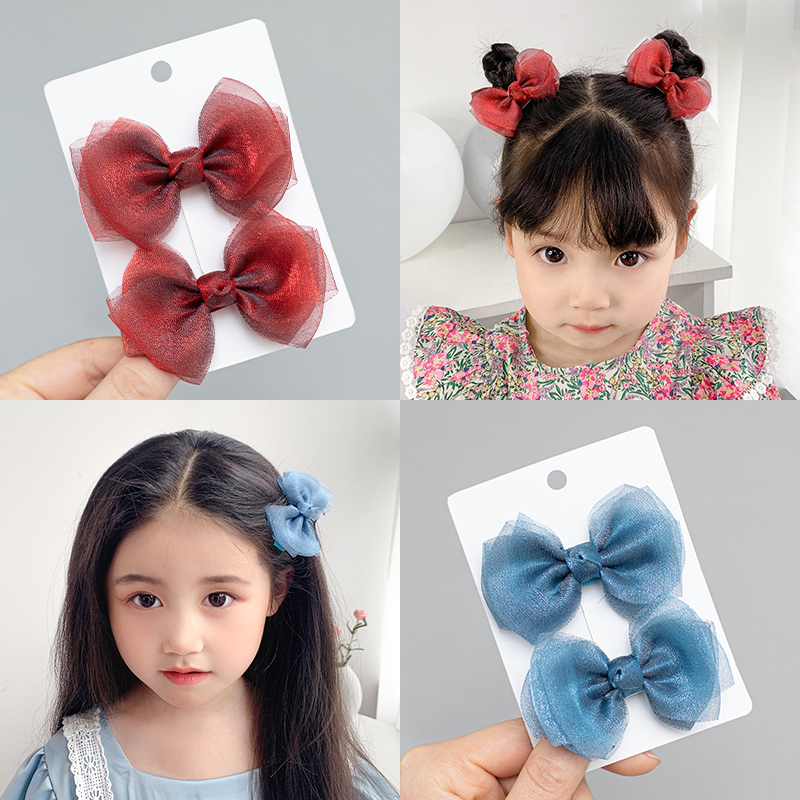 发夹蝴蝶结头饰儿童鸭嘴夹碎发宝宝可爱超萌女童发饰