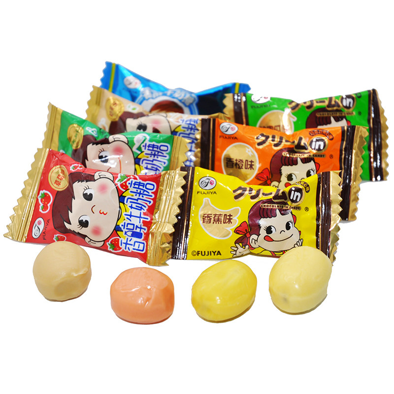 不二家奶糖香醇牛奶巧克力夹心硬糖果500g散装混合味儿童零食喜糖