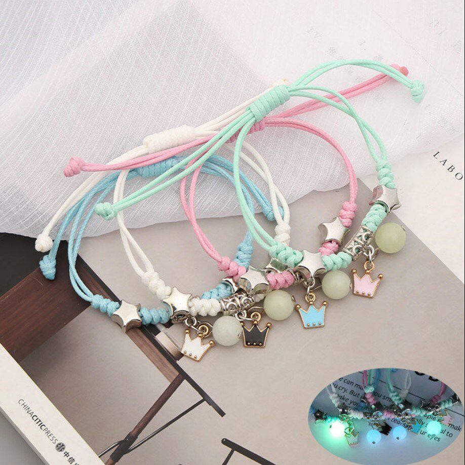 闺蜜信物姐妹4人手链夜光女学生韩版时尚发光手链