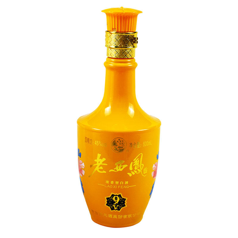 西凤酒2016年产45度老西凤浓香型黄瓶单瓶500ml装单瓶白酒