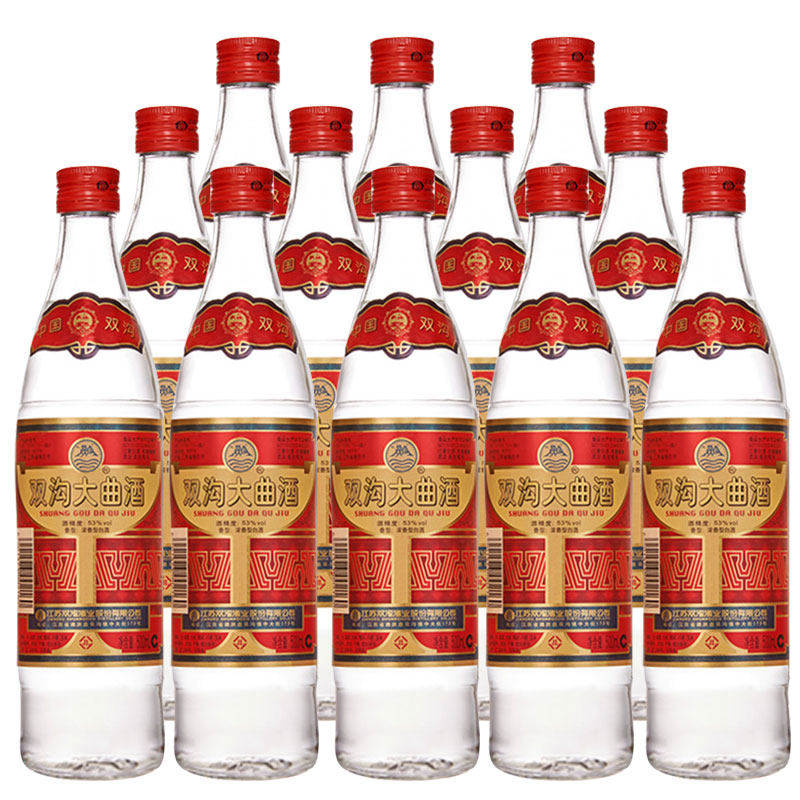 双沟大曲优异53度500ml整箱瓶装浓香香型高度白酒