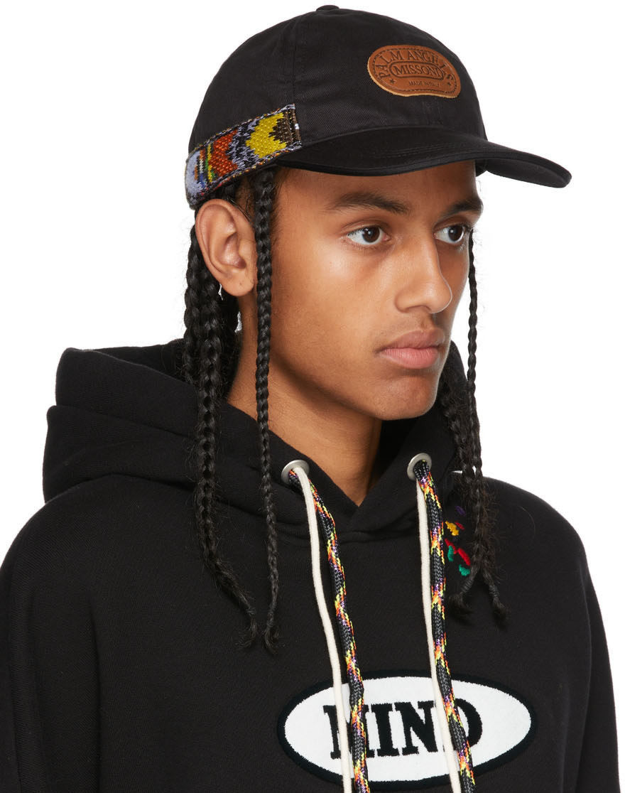 gsm2021秋冬palmangelsmissoni黑色贴片男士棒球帽帽子